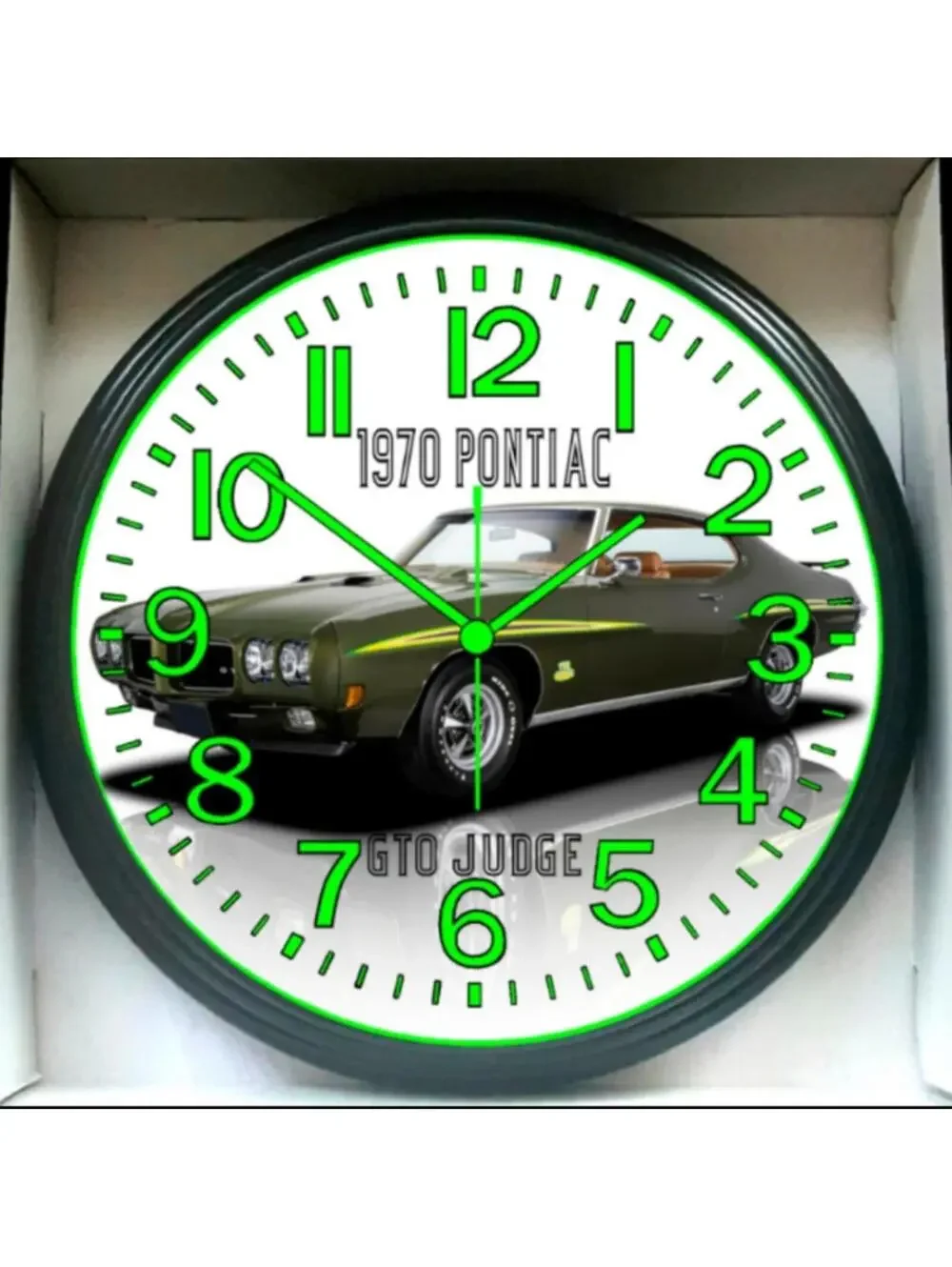 1970 Pontiac GTO Judge Garage Shop Glow In The Dark Wall Clock New!
